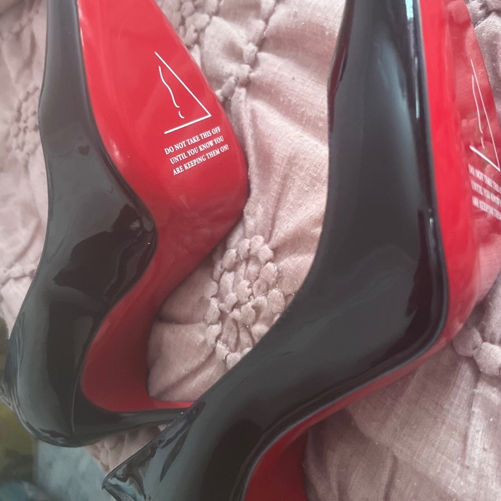 New Christian Louboutin SOKATE 120 BlackPatent Leather Stiletto Pumps Shoes